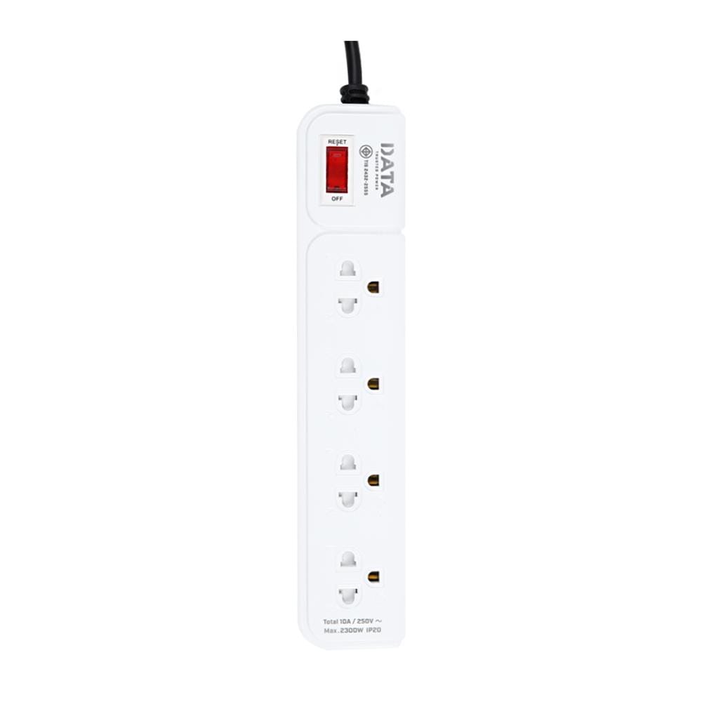 รางปลั๊กไฟ 4 ช่อง 1 สวิตซ์ DATA AP4195 3 ม. สีเทา