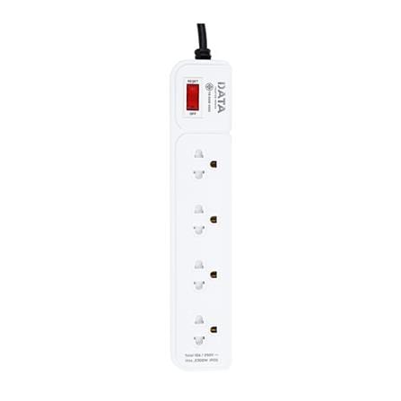 รางปลั๊กไฟ 4 ช่อง 1 สวิตซ์ DATA AP4195 3 ม. สีเทา