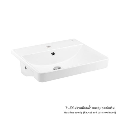 อ่างล้างหน้าชนิดฝังครึ่งเคาน์เตอร์ C022607 สีขาว