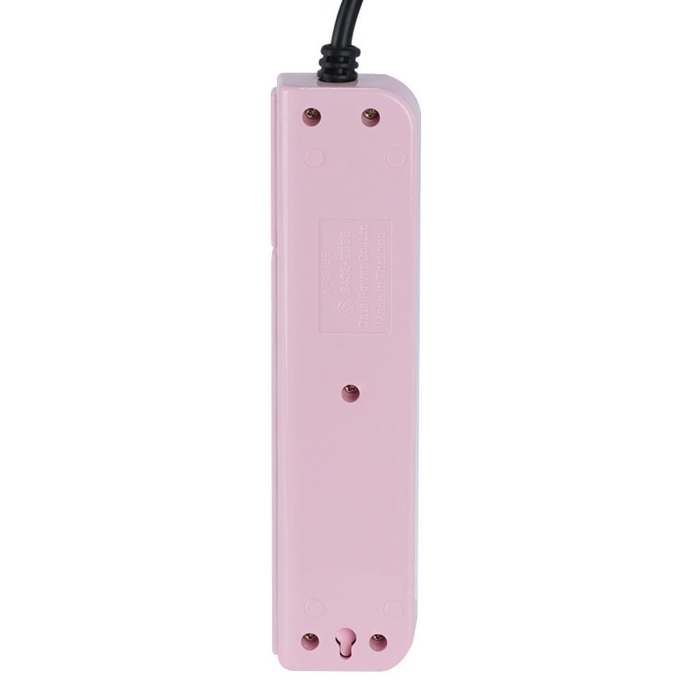 รางปลั๊กไฟ 3 ช่อง 1 สวิตซ์ DATA AP3159 5 ม. สีชมพู