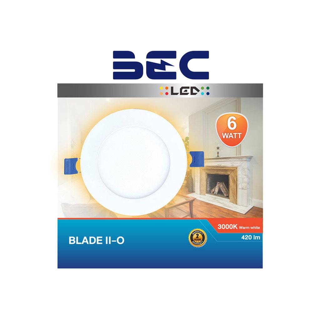 ดาวน์ไลท์ LED BEC BLADE II-O 4 นิ้ว 6 วัตต์ WARM WHITE สีขาว