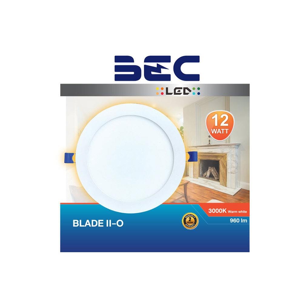 ดาวน์ไลท์ LED BEC BLADE II-O 6 นิ้ว 12 วัตต์ WARM WHITE สีขาว