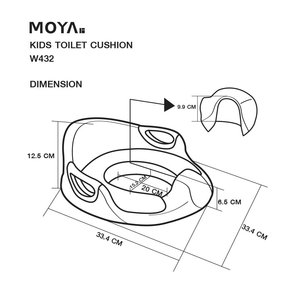 ฝารองนั่งเด็กเสริมฟองน้ำ MOYA W432