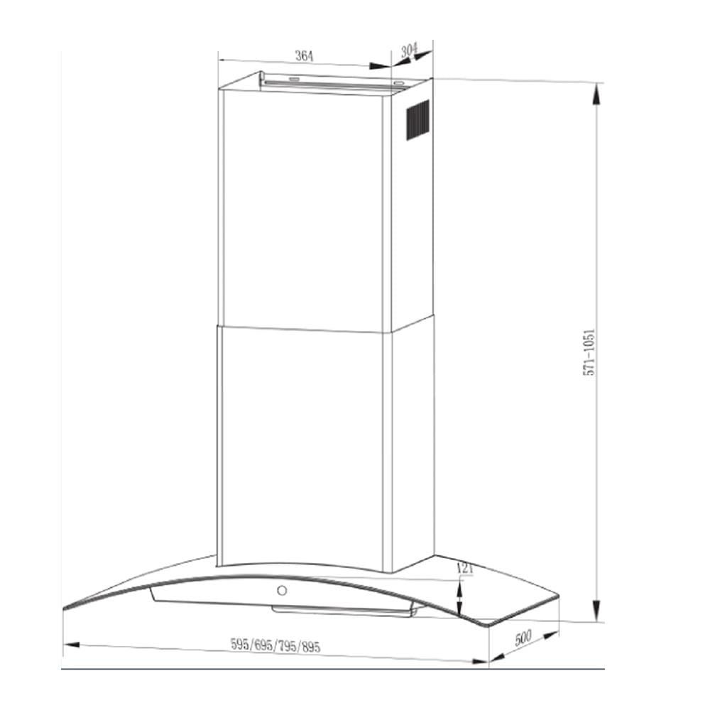 เครื่องดูดควันกระโจม TEKA LINEA NCW 90 T30 90 ซม.