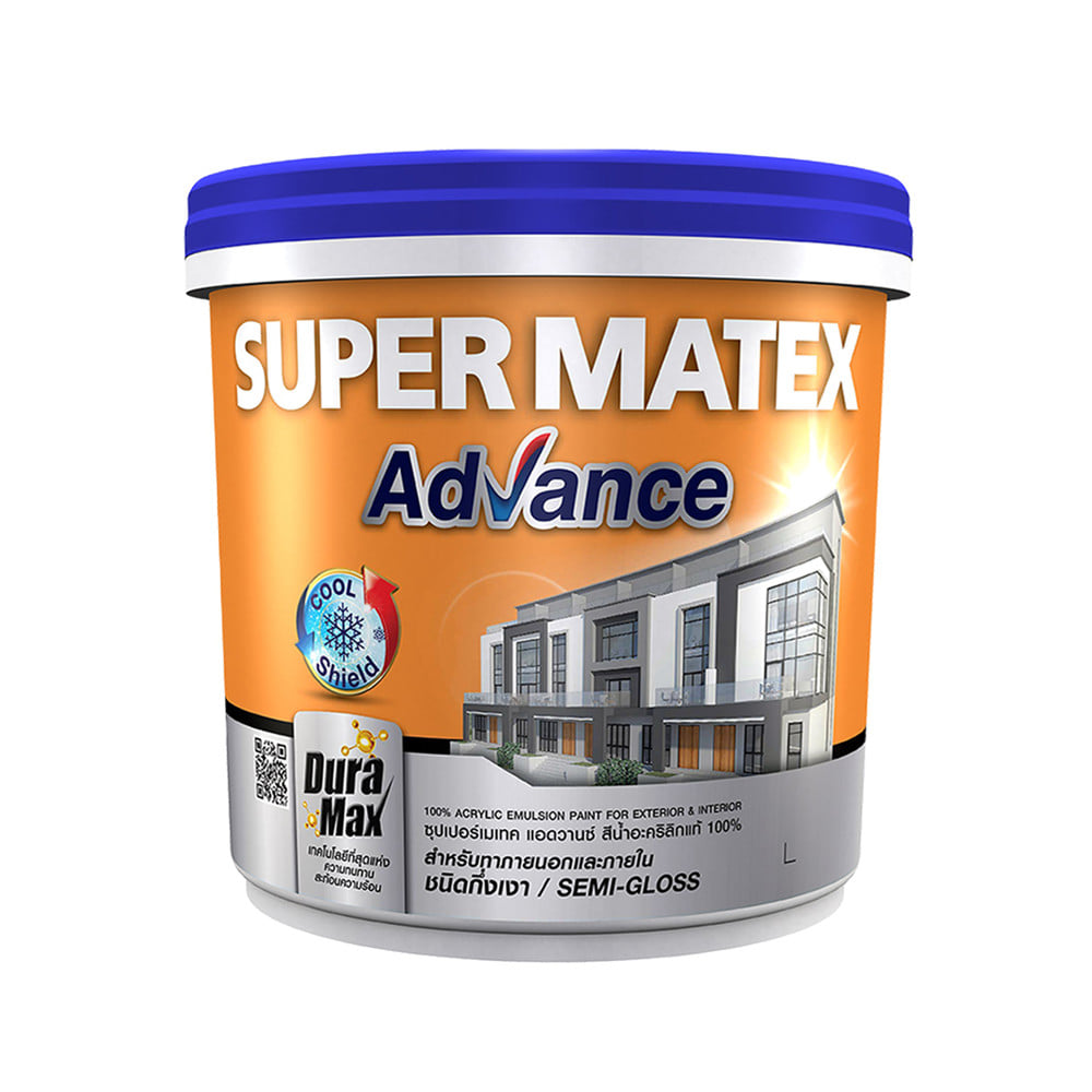 สีน้ำทาภายนอก ชนิดกึ่งเงา TOA SUPERMATEX BASE A 9 ลิตร