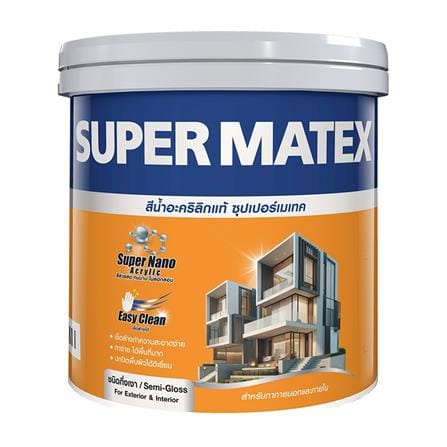สีน้ำทาภายนอก ชนิดกึ่งเงา TOA SUPERMATEX ADVANCE BASE C สีขาว 1 แกลลอน_0
