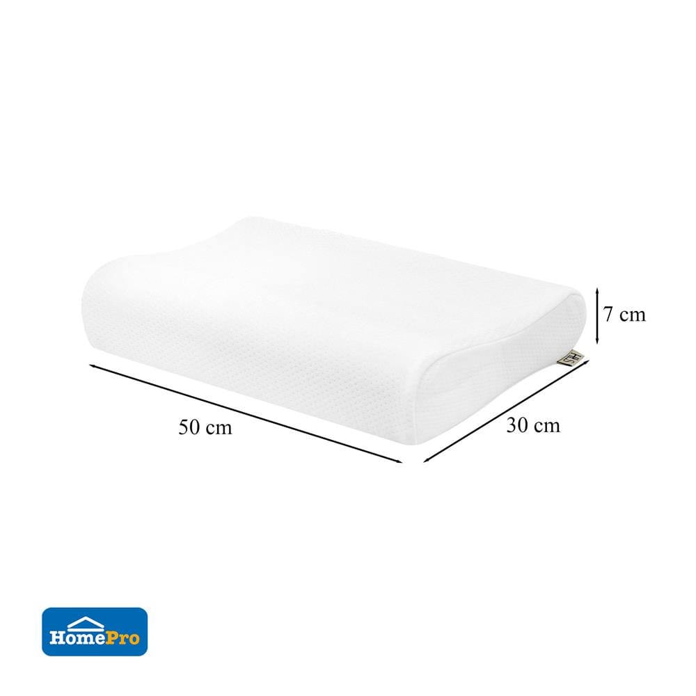 หมอนสุขภาพ ยางพารา HOME LIVING STYLE MINI 12x20 นิ้ว สีขาว