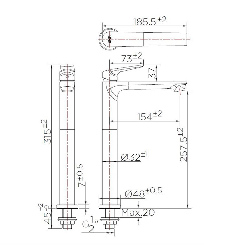 ก๊อกอ่างล้างหน้าเดี่ยว KF-51-611-50