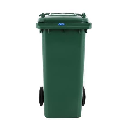 ถังขยะเหลี่ยม ฝาเปิด-ปิด มีล้อ ACCO 120L สีเขียว_1