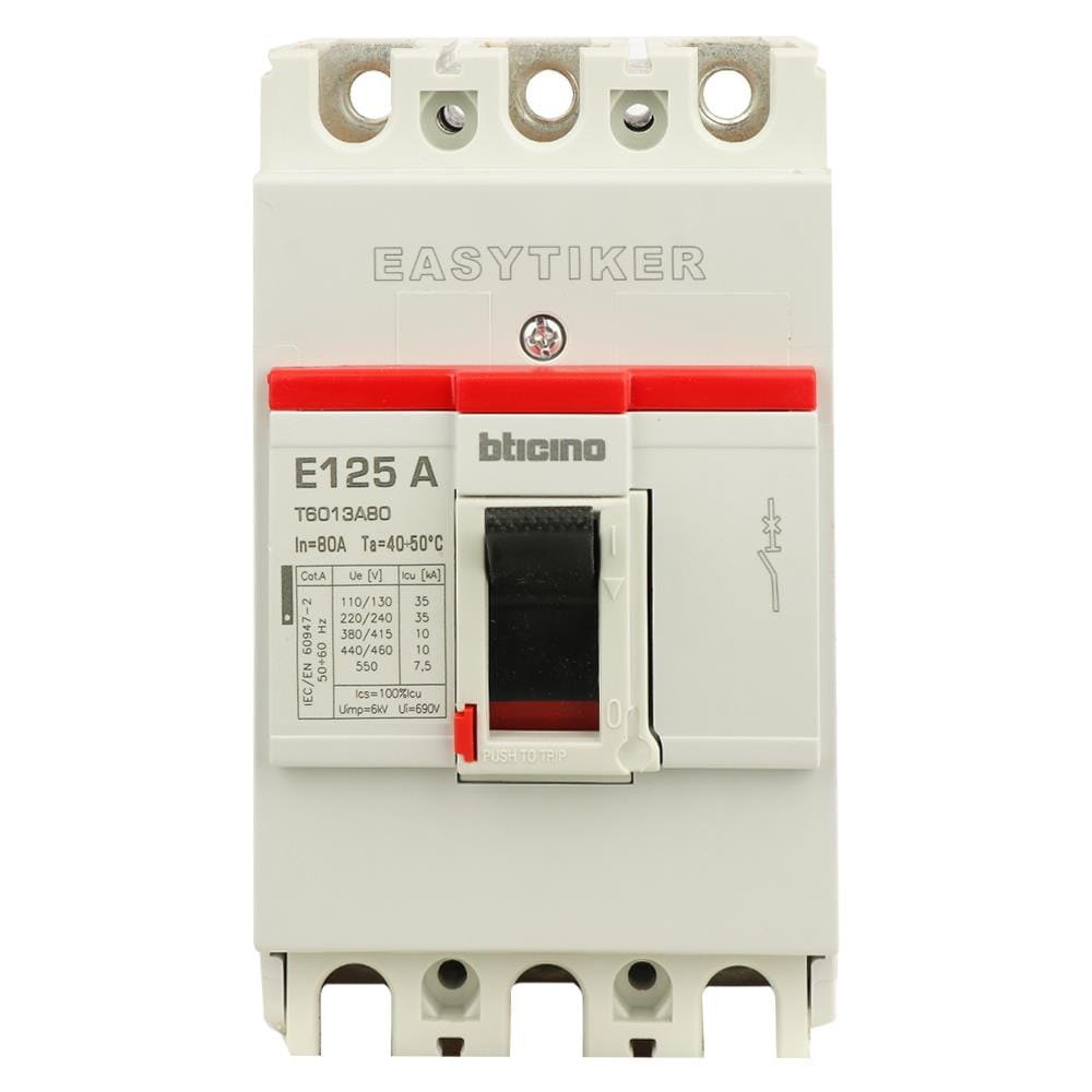 เมนเซอร์กิตเบรกเกอร์ 80 แอมป์ 3 เฟส BTICINO E125