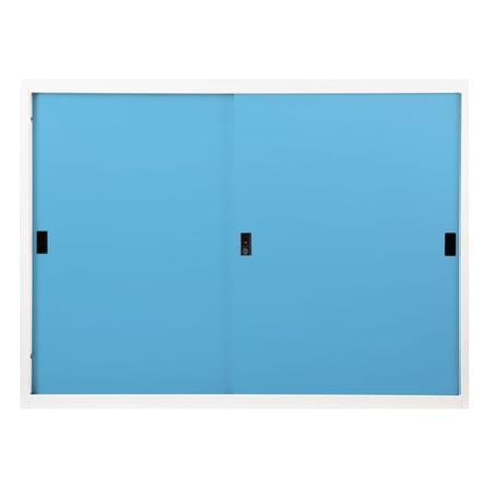 ตู้เหล็กบานเลื่อนทึบ KIOSK SOD-4 DG/BO สีฟ้า_1
