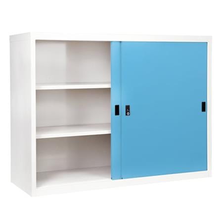 ตู้เหล็กบานเลื่อนทึบ KIOSK SOD-4 DG/BO สีฟ้า_2