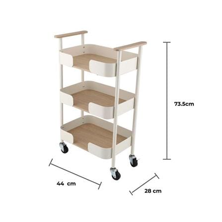 ชั้นวางของ 3 ชั้น มีล้อ STACKO MELLOW 44x28x73.5 ซม. สีครีม_6
