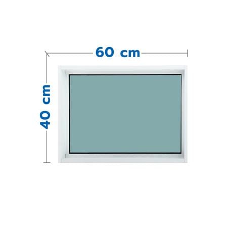 ALUMINUM FIXED WINDOW LYNN PRIME 60x40CM WHITALUMINUM FIXED WINDOW LYNN PRIME 60x40CM WHIT...