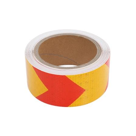 เทปสะท้อนแสงลายลูกษร RIGHT 5 ซม. x 10 ม. สีเหลือง-สีแดง