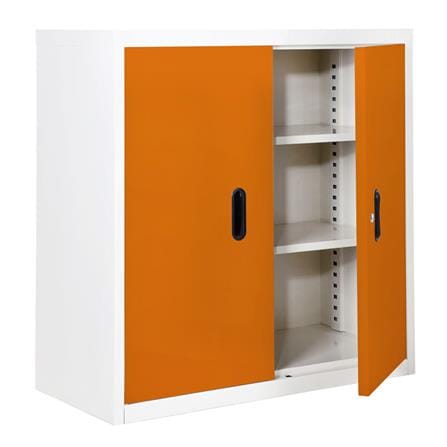 ตู้เหล็กบานเปิดทึบ KIOSK BS-288 สีส้ม_2