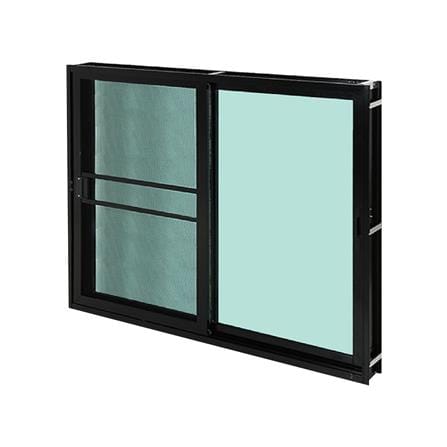 หน้าต่างบานเลื่อน อะลูมิเนียม S-S มุ้ง LYNN PRIME SERIES 120X110 ซม. สีดำ_1