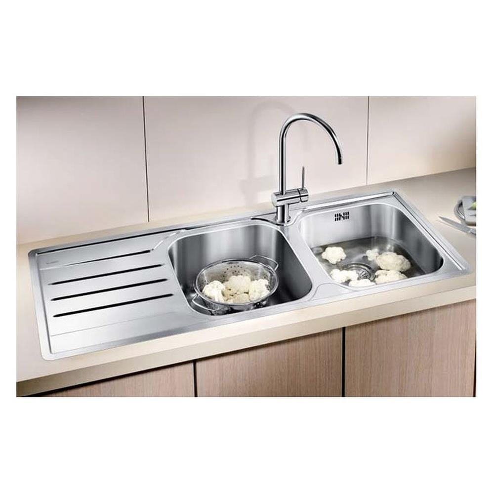 ซิงค์ฝัง 1หลุม 1ที่พักขวา BLANCO LEMIS XL 6S-IF 495.39.366 สเตนเลส