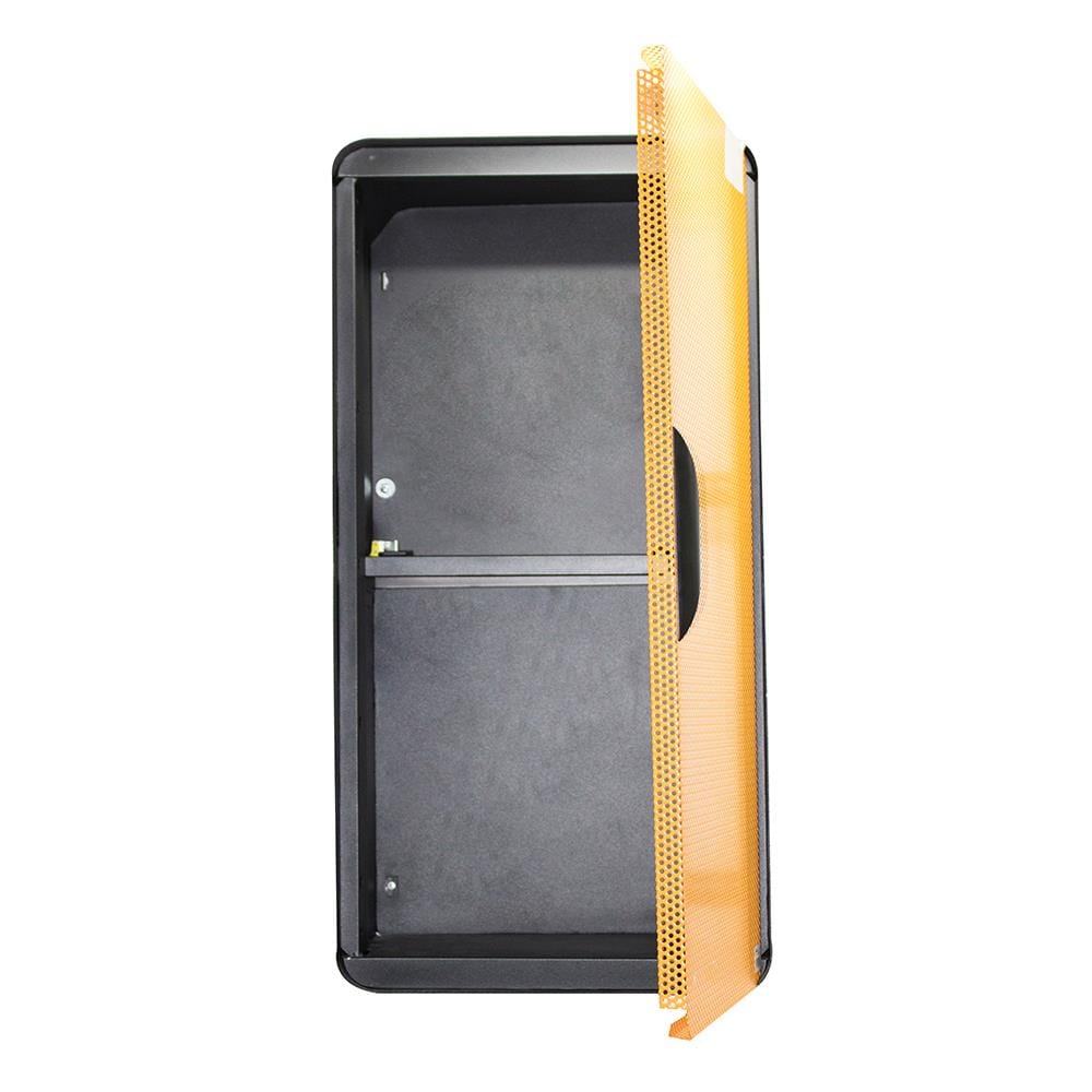 ตู้เหล็กบานเปิดทึบ KIOSK PW-01 สีดำ/ส้ม
