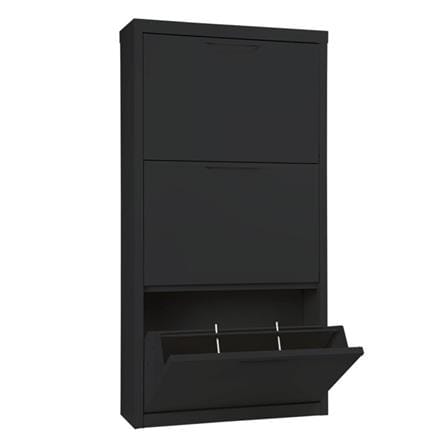 ตู้รองเท้าเหล็ก บานเปิดทึบ KIOSK SW-103 60 ซม. สีดำ_2