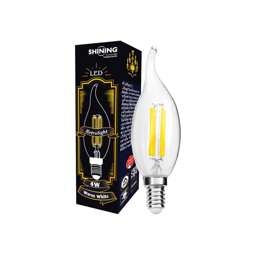 หลอด LED SHINING CANDLE RETRO SHINE 4 วัตต์ WARM WHITE E14