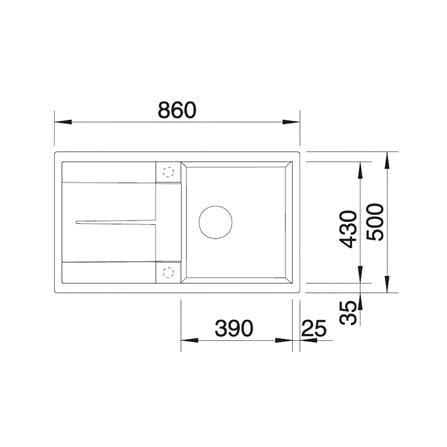 ซิงค์ฝัง 1 หลุม 1 ที่พัก BLANCO METRA 5S 495.39.080 สีขาว_1