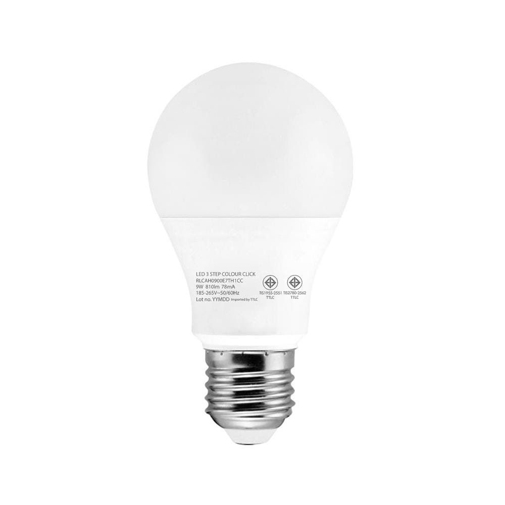 หลอด LED SHINING Color 3IN1 9 วัตต์ DAYLIGHT COOLWHITE WARMWHITE E27