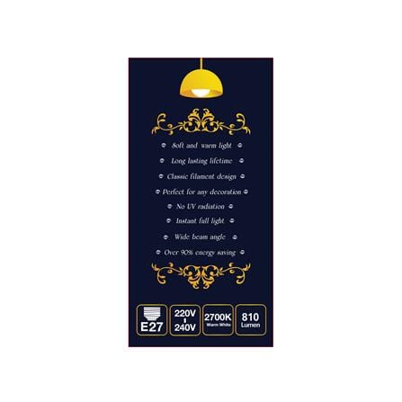 หลอด LED SHINING A60 RETRO 6 วัตต์ WARM WHITE E27_2