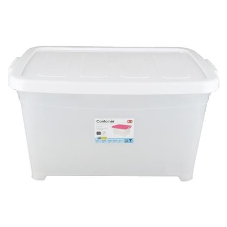 กล่องเก็บของ มีล้อ ฝาล็อค JCJ 5115 85 ลิตร 48x67x41.5 ซม. สีขาว_0