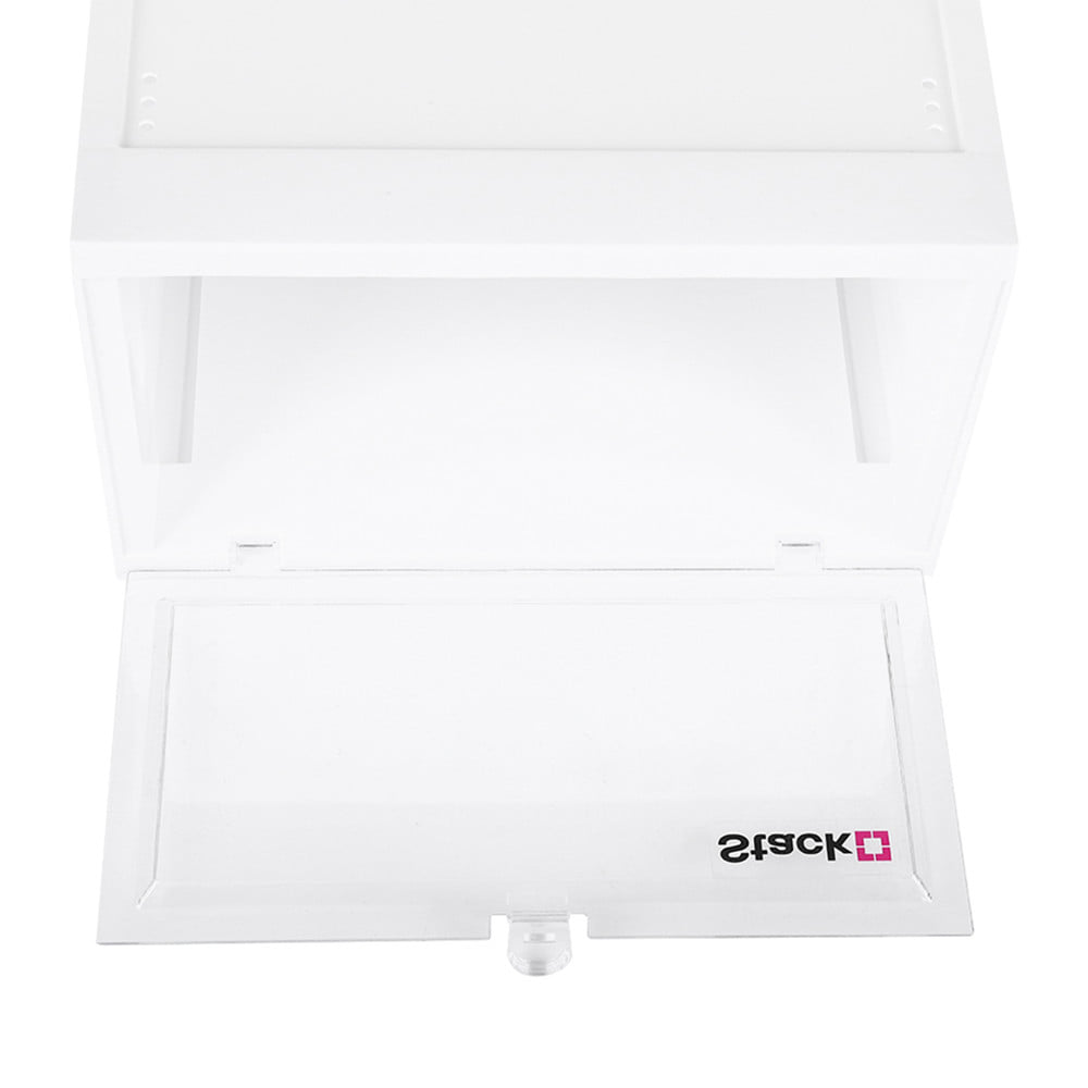 กล่องรองเท้าฝาหน้า STACKO 28X35X17 ซม. สีขาว
