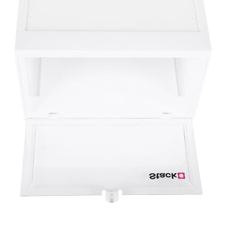กล่องรองเท้าฝาหน้า STACKO 28X35X17 ซม. สีขาว_3