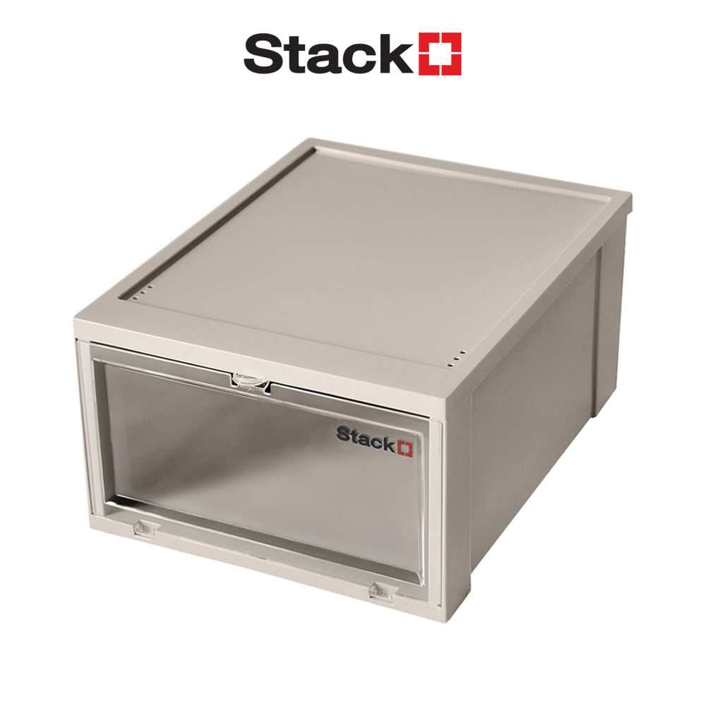 กล่องรองเท้าฝาหน้า STACKO 28X35X17 ซม. สีน้ำตาล