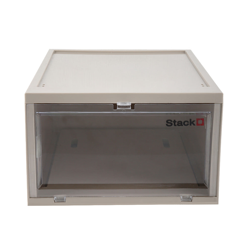 กล่องรองเท้าฝาหน้า STACKO 28X35X17 ซม. สีน้ำตาล