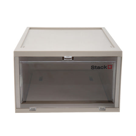 กล่องรองเท้าฝาหน้า STACKO 28X35X17 ซม. สีน้ำตาล_2