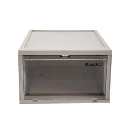 กล่องรองเท้าฝาหน้า STACKO 28X35X17 ซม. สีน้ำตาล_1
