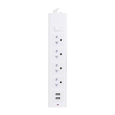 รางปลั๊กไฟ 4 ช่อง 1 สวิตช์ 2 USB ELECKTA 665UELEK ...