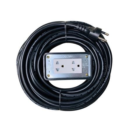 บล็อกยาง 2x4 พร้อมสาย VCT 3x1.5 2ช่อง SOKAWA 20 เมตร สีดำ_0