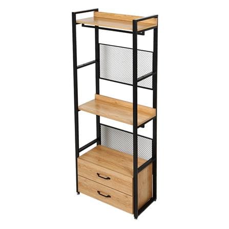 ตู้เสื้อผ้า FURDINI PLANK W10-800-22D สีน้ำตาล/ดำ_1