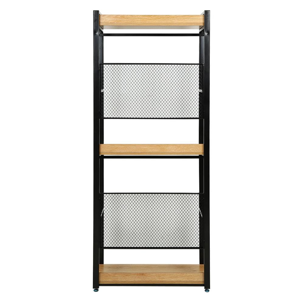 ตู้เสื้อผ้า FURDINI PLANK W10-800-3 สีน้ำตาล/ดำ
