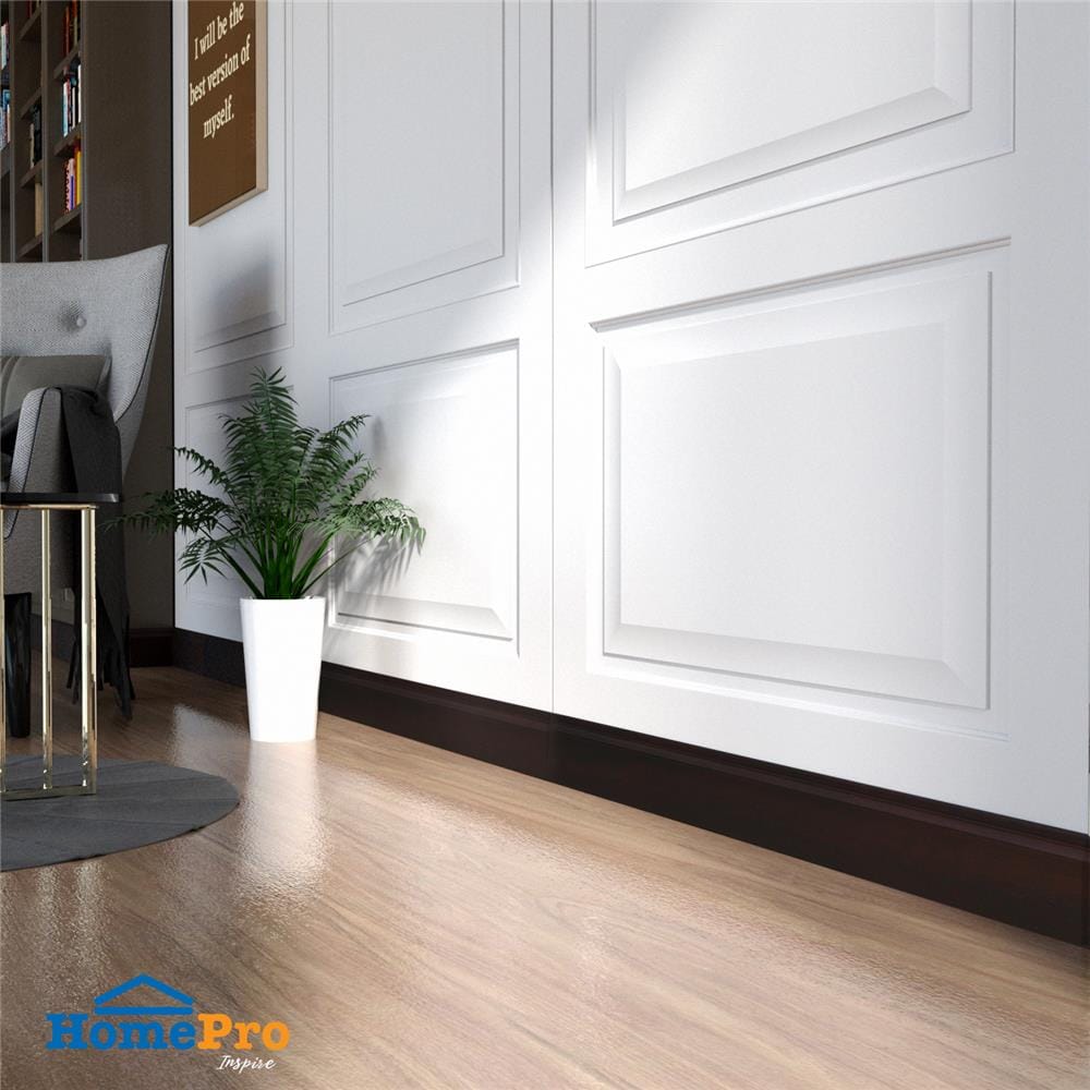 บัวพื้นPS CROBERN-3601 9.5x240x1.2 ซม. สีBK-W