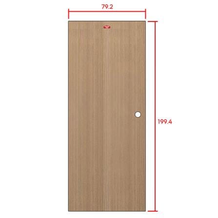 ประตูภายในเหล็ก เจาะลูกบิด PROFESSIONAL DOOR D1-40 79.2x199.4 ซม. สีน้ำตาล_5