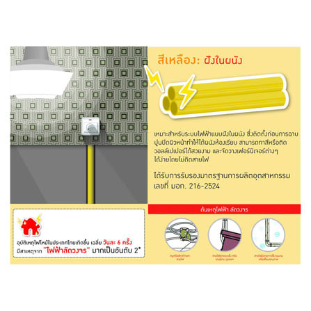 ท่อตรง PVC ELECKTA 3/4 นิ้ว 4 เมตร มาตรฐาน JIS สีเหลือง_3