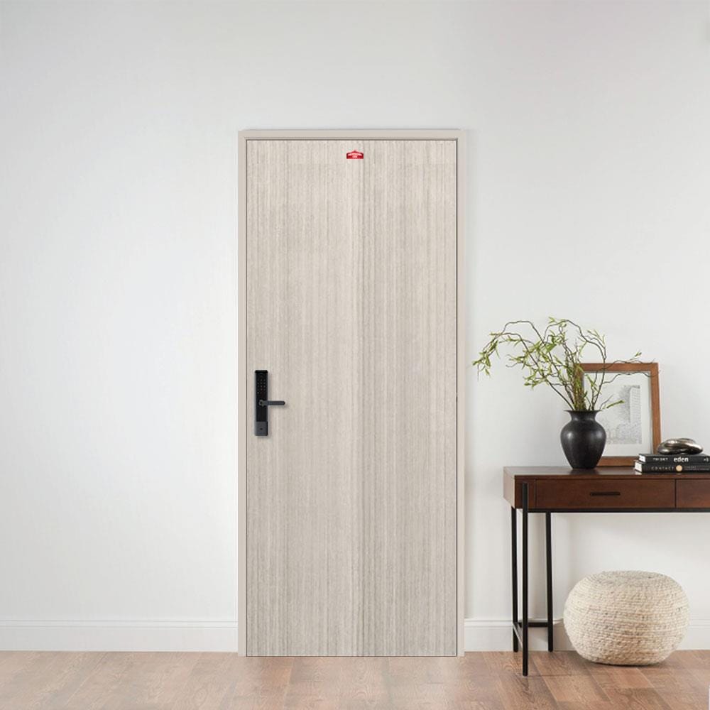 ประตูภายในเหล็ก เจาะลูกบิด D1-41 PROFESSIONAL DOOR 79.2x199.4 ซม. สีเทา