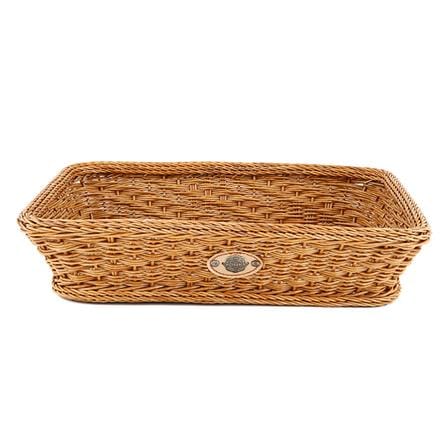 ตะกร้าเหลี่ยมเตี้ย MONARCH 36x23x7 ซม. สีน้ำตาล_0