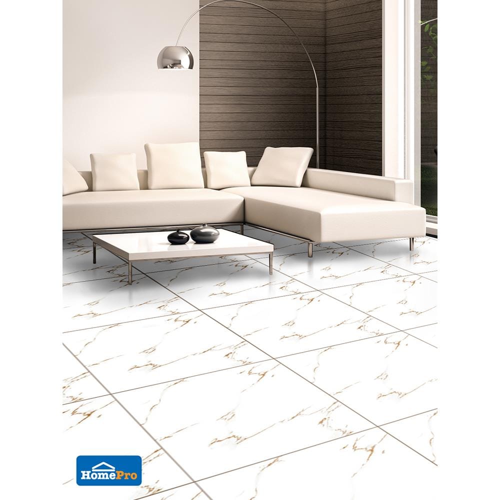 กระเบื้องพื้น 60x60 ซม. เพอลิโน่ ไวท์ 1.44M2