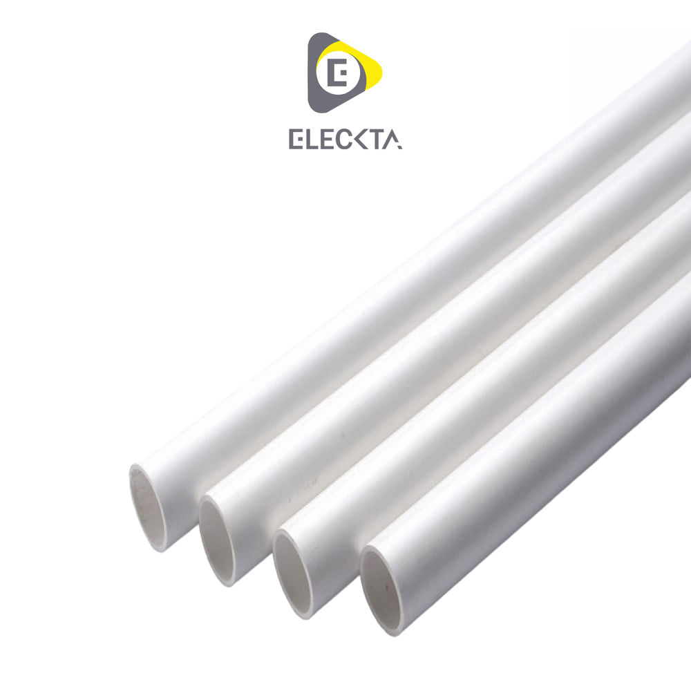 ท่อตรง PVC ELECKTA 16 มม. 2.90 ม. มาตรฐาน BS สีขาว