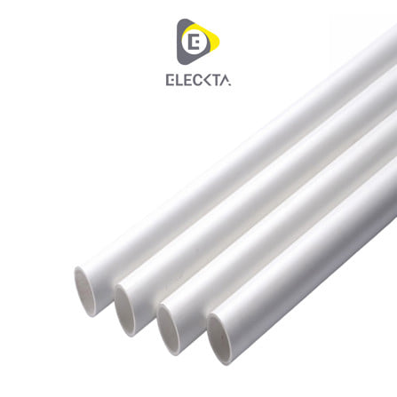 ท่อตรง PVC ELECKTA 16 มม. 2.90 ม. มาตรฐาน BS สีขาว