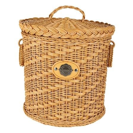 ตะกร้ากลมมีฝา MONARCH 29x29x28 ซม. สีน้ำตาล_0