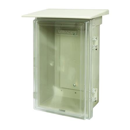 ตู้กันน้ำมีหลังคา ฝาใส RACER EER02TC 12x13 นิ้ว สีเทา