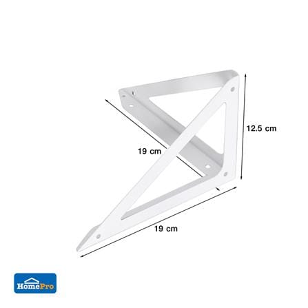 แขนรับชั้นเหล็ก STACKO TRIANGLE 19x12.5 ซม. สีขาว_6
